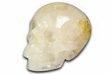 Realistic Rose Quartz Crystal Skull - Brazil #382124-2